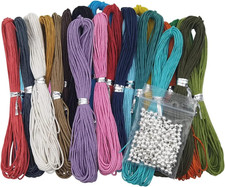 20 Colors 1Mm Jewelry Making Beading Crafting Macrame Waxed Cotton Cord Thread w
