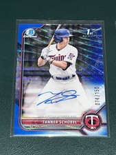 2022 Bowman Draft Chrome Tanner Schobel BLUE WAVE /150 AUTOGRAPH