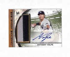 2025 Topps Museum Collection Anthony Volpe 1/25 Auto Patch Card Yankees