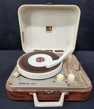 Vintage RCA Victor Victrola Portable Record Player Suitcase Turntable