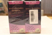 Lot of 2 Myo-Inositol  D-Chiro Inositol Hormone Balance Women 120 Caps 10/26