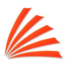 25Pcs 4 Inch Arrows Vanes Right Wing Arrow Feather Turkey Fletching, Orange