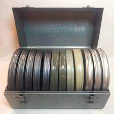 Brumberger Metal Storage Case With Assorted 8mm 5in 200ft Reels NO FILM 