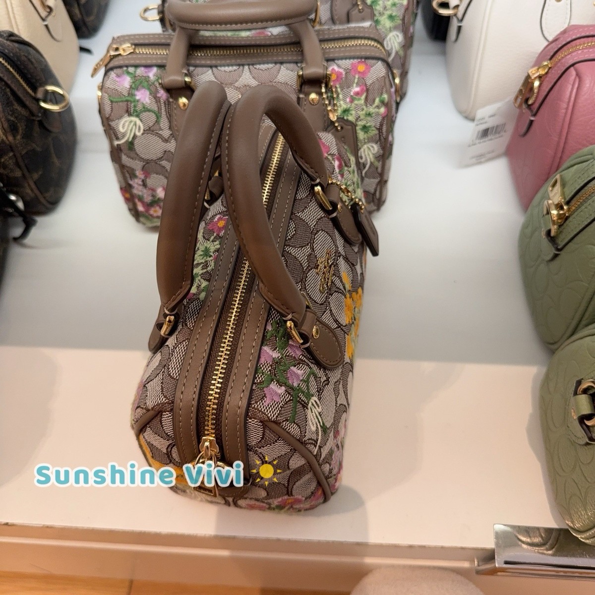 NWT Coach Mini Rowan Crossbody Bag In Signature Jacquard Floral
