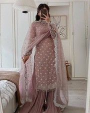 Salwar Kameez Indian Pakistani Wedding Party Wear Dress Bollywood Sharara Suit