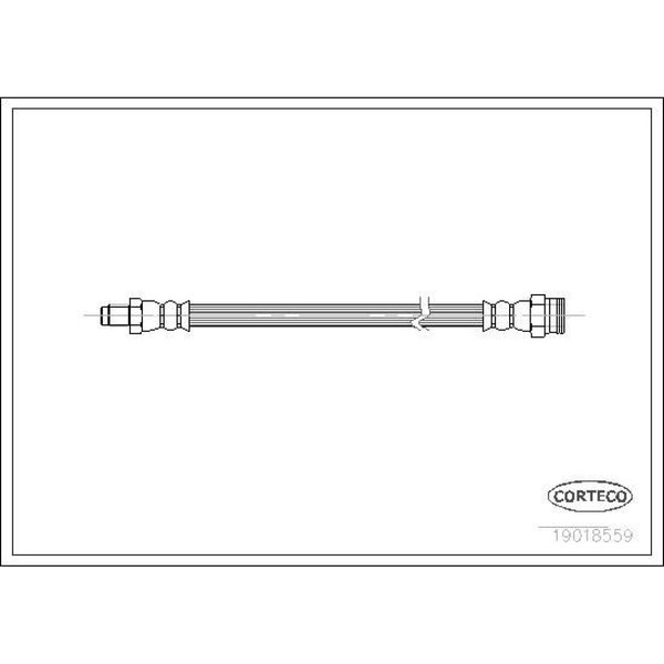 Corteco 19018559 Bremsschlauch FüR Fiat Lancia Alfa Romeo Autobianchi Stilo Y10-image