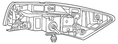 Genuine Nissan Tail Light Assembly 26555-7BA0A