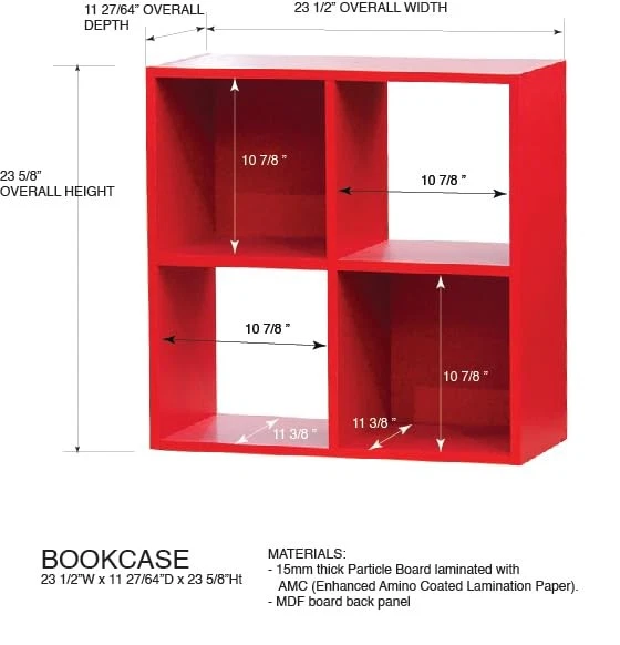 - Organizadores de almacenamiento de juguetes naranja de 4 cubos, librería y estantería para niños para dormitorio... Foto 2 de 2