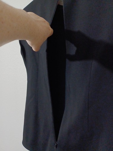 Balenciaga Damen Schwarz Ärmellos Smoking Typ Struktur Top Größe XS - Bild 10 von 16