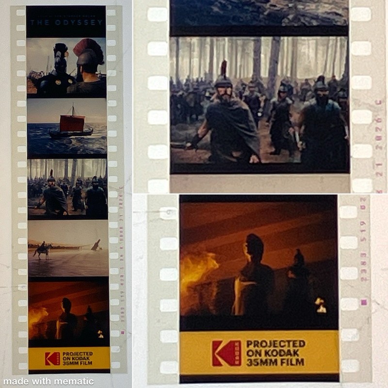 The Odyssey Promo 35mm Film Strip Kodak Film Christopher Nolan Rare
