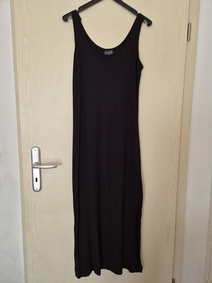 langes schwarzes  Jersey Sommerkleid Giani Feroti Gr M
