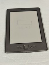 Amazon Kindle E-Reader Keyboard Model w/ Black Leather Case   No Charger