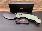 CJRB Doubletap Recoil Lock D2 Black Blade Glow Green G10 Folding Knife J1970 — photo 1