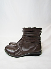 Array Womens Size 8.5 M Brown Leather Zip Ank...