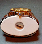 Invicta 0263 Angel Lady Women's 38mm MOP Pearl Dial Gold Tone & Black Band Watch — photo 5