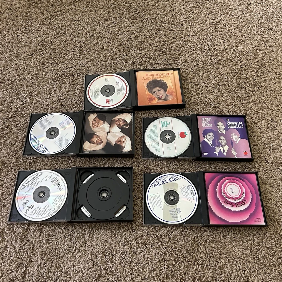 Soul R&B Motown Double CD Lot – Aretha Franklin, Stevie Wonder, Luther Vandross Foto 3 de 4