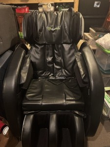 Real Relax  Zero Gravity Full Body Massage Recliner Chair - Black leather 
