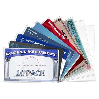 social security card protector sleeve 10 Pack Social Security Card Protector Medicare New Credit Card Holder,24  Mil