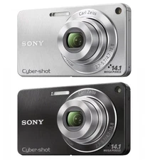 SONY Cyber-Shot DSC-W350 Digital Camera 14.1MP 4x Zoom SD Card Battery Charger