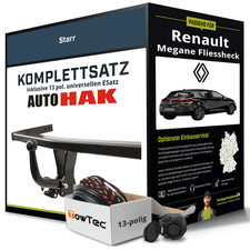 Anhängerkupplung starr für RENAULT Megane Fliessheck +E-Satz ABE PKW