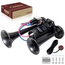 Air Horn for Truck Train Horn for Car 12V Integrated Air Horn  Button Black