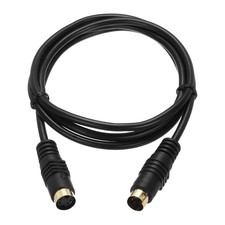 S Video Cable 3.3ft, Mini DIN 4 Pin S-Video Cable Male to Female Gold Plated