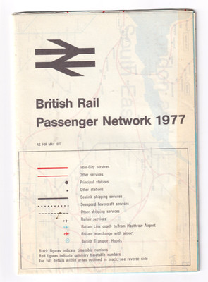 BRITISH RAIL PERSONENNETZKARTE 1977