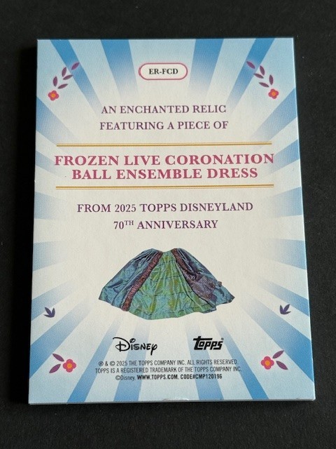 2025 Topps Disneyland 70th Anniversary Enchanted Relic Frozen Live