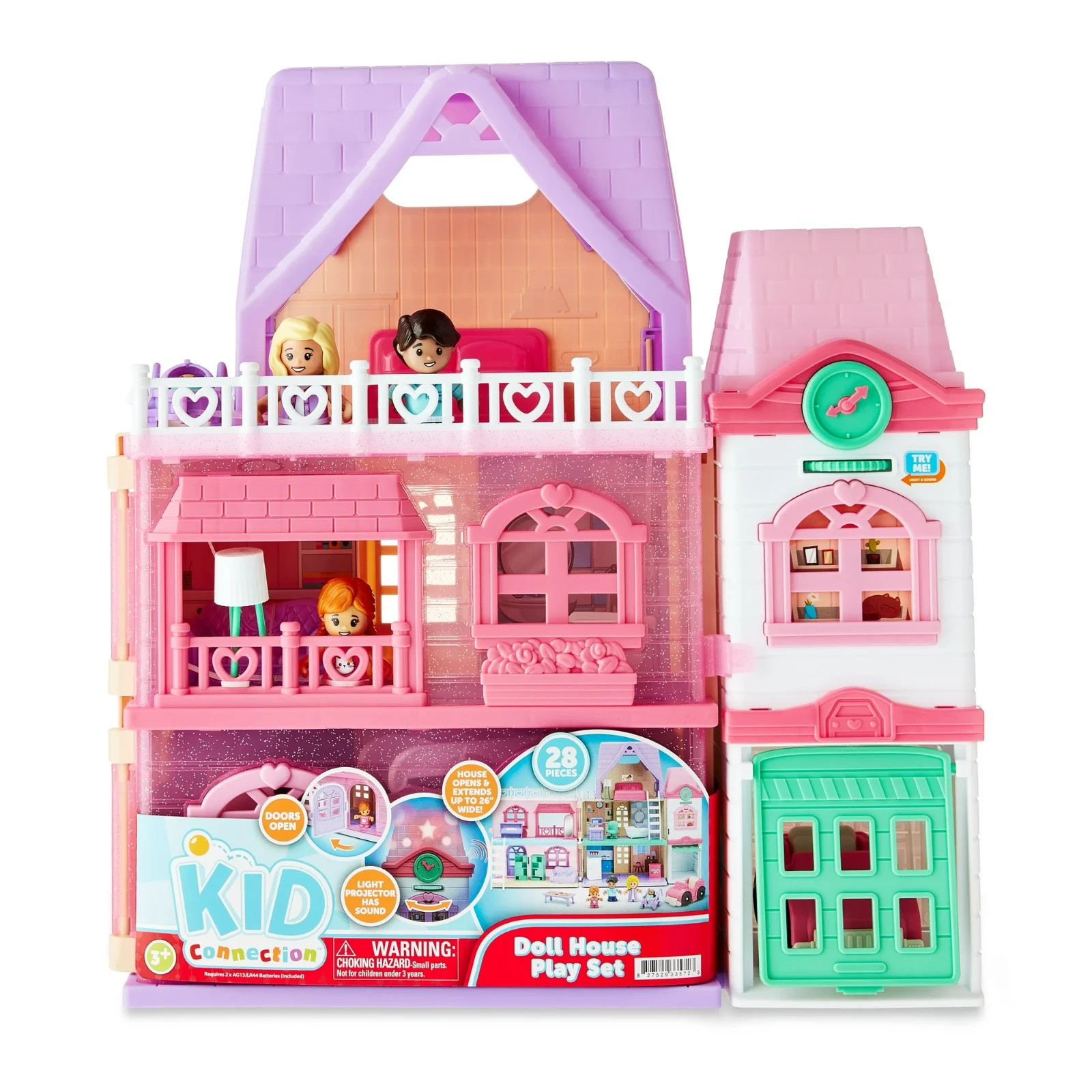 Kid Connection Doll House Play Set, 28 Pieces