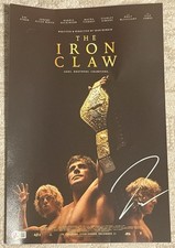 JEREMY ALLEN WHITE SIGNED THE IRON CLAW 12x18 MOVIE POSTER - BECKETT COA