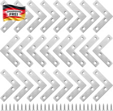 24 Stück Edelstahl Flachwinkel 90 Grad Möbelverbinder für Schränke Tische Stühle