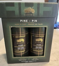 ALCHIMIA Pine Body Wash & Body Lotion 500 ml 16.9 oz Boxed Set Made in Italy New