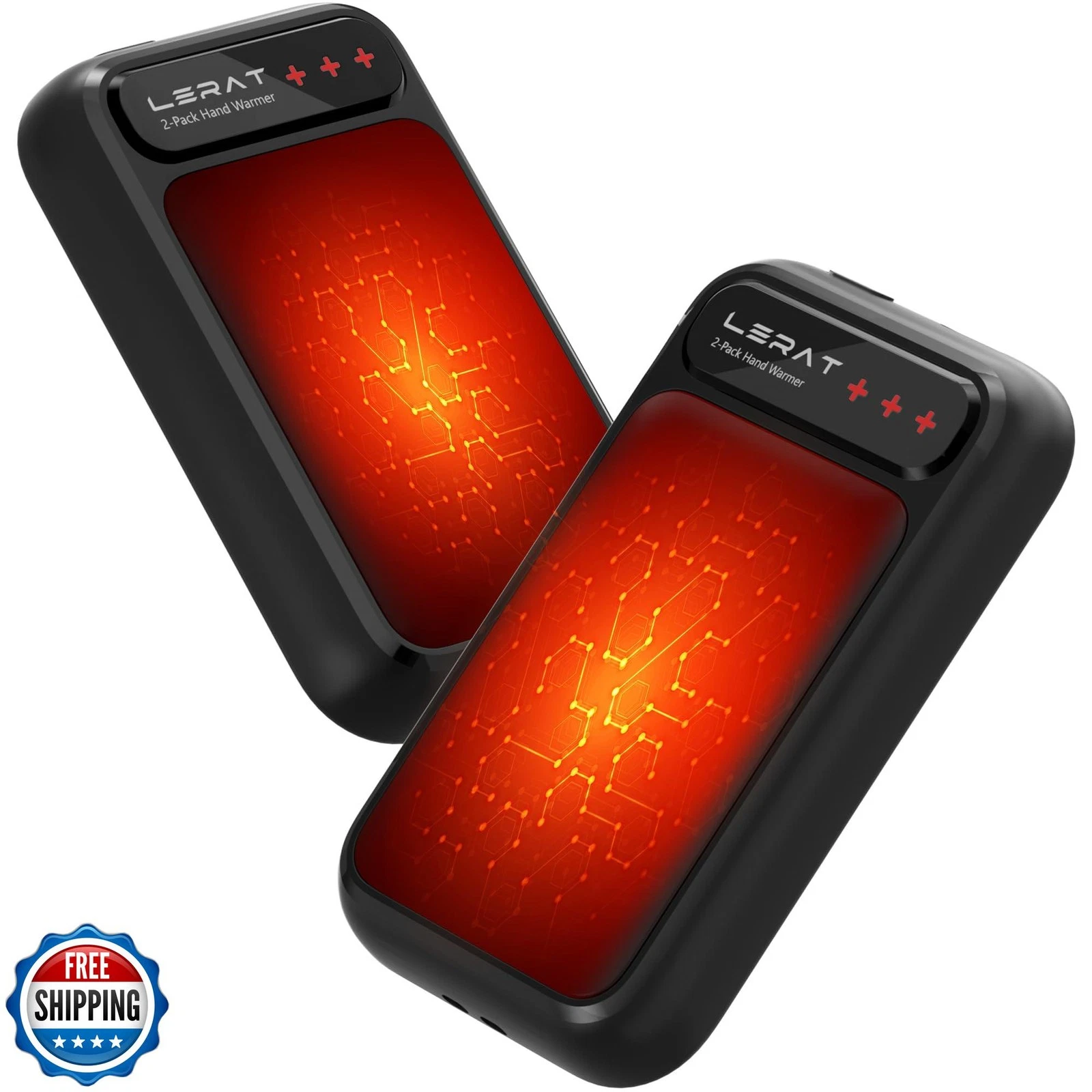 Lerat Hand Warmers Rechargeable 2 Pack, Electric Hand Warmers, Fa