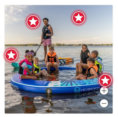 #ad NEW HO Sports Mini Oasis 8’ Inflatable Water Ring Float $199.99