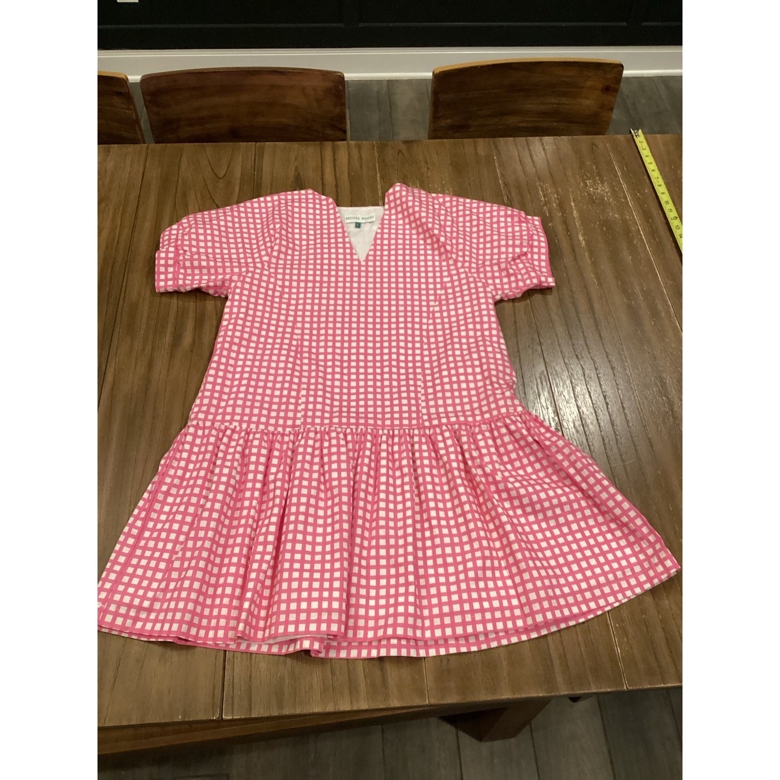 Brooke Wright lucy tiny pink check mini Dress Sho… - image 2