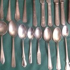 Mixed Lot of  39 Vintage Silverware Pieces Flatware Spoon Fork knife — photo 6