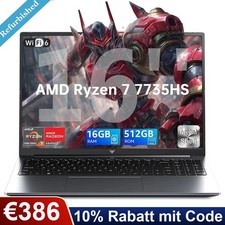 ACEMAGIC 16"" computer portatile da gioco AMD Ryzen7 7735HS 16 GB DDR5 512 GB SSD Win11 WIFI6