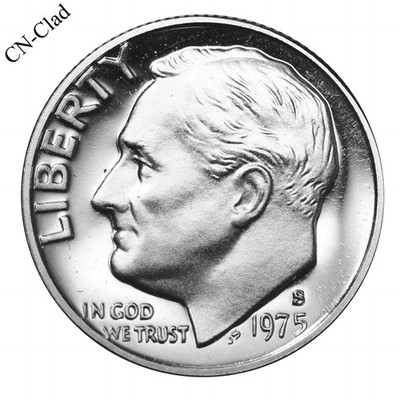 1975 S Roosevelt Dime 10c Gem Proof CN-Clad US Coin