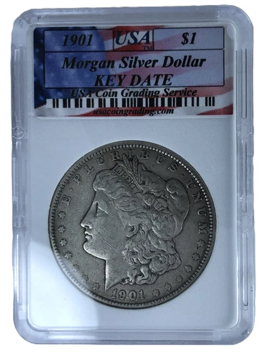 1901 (P) $1 Morgan Silver Dollar USA Coin Grading "KEY DATE" Slab