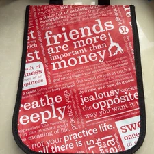 Lululemon Reusable Shopping Tote Bag Small 12" x 9" Red