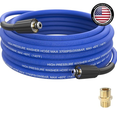 #ad 25 FT Pressure Washer Hose 3700 PSI Super Flexible amp; Kink Resistant Design $39.89