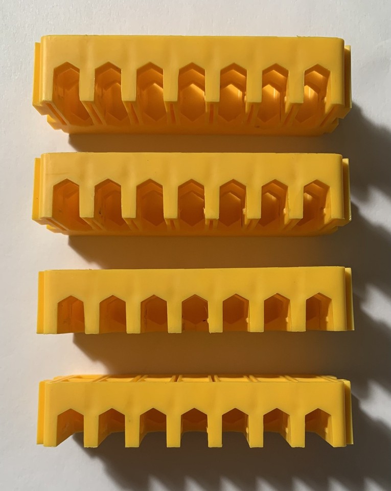 DEWALT TOUGH CASE INSERT BIT HOLDER X4 RACKS YELLOW STORAGE RACK NO ...