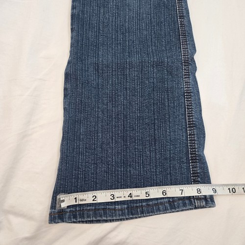 VINTAGE Etam Low Rise Flare Bootcut Jeans Y2K W27 L33 Stretch Denim UK 8 US 4-6 - Bild 8 von 11