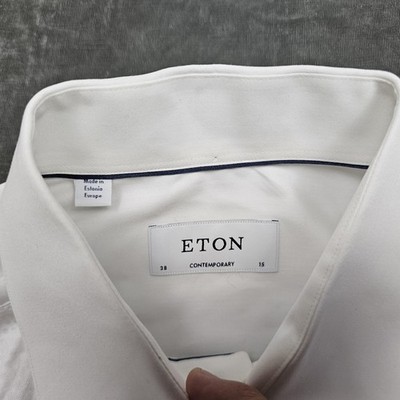 Eton Dress Shirt Mens 15 Contemporary Fit White Pique Bib Front Tuxedo |  eBay