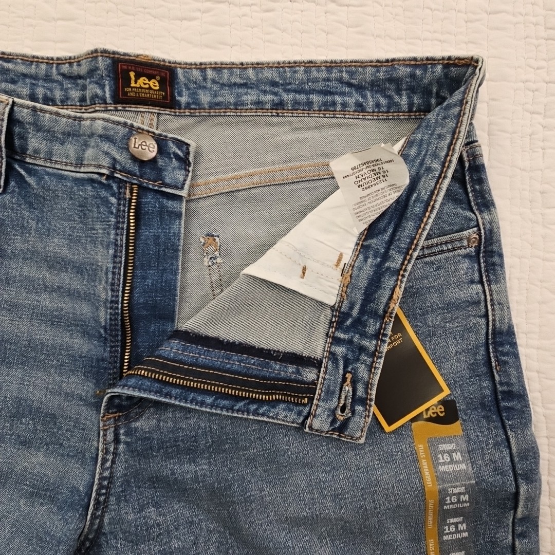 Lee Legendary Jeans Women's 16 (36x28) Med Wash 90's Taper Mid Rise NEW Stretch thumbnail 17