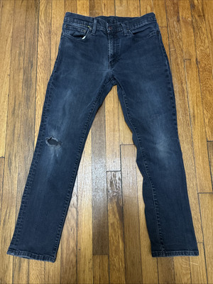Levis Premium 511 Jeans Mens 34x32 Dark Blue Big E Slim Fit Denim Pants
