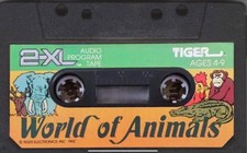 TIGER ELECTRONICS 2-XL TALKING ROBOT CASSETTE TAPE PLAYER WORLD OF ANIMALS USED