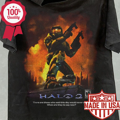 Halo 2 Master Chief T-Shirt   Retro Bootleg Video Game Graphic Tee S-5XL AH0183