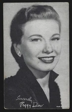 Actress Peggy Dow Vintage Arcade Card Black and White Photograph