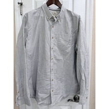 L.L.Bean XXL Tall Button Down Shirt Navy Whit...